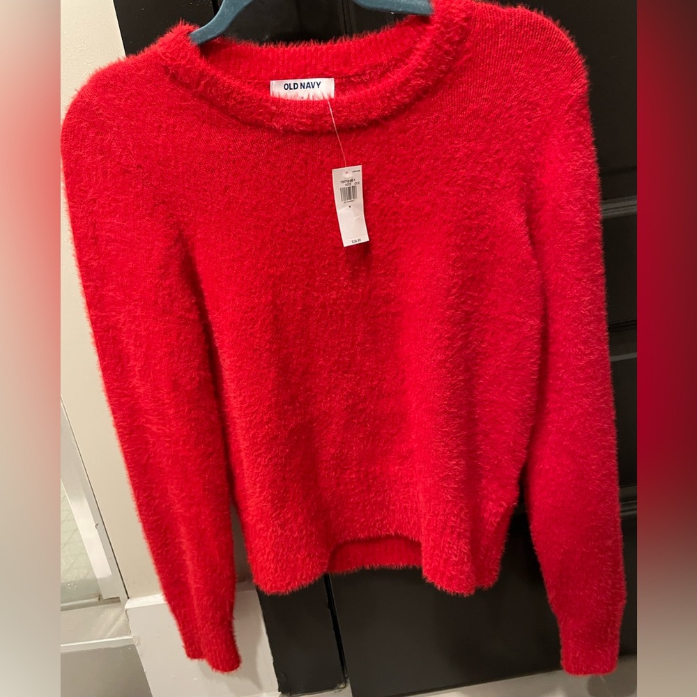 Old Navy Vibrant Red Crew Neck Sweater